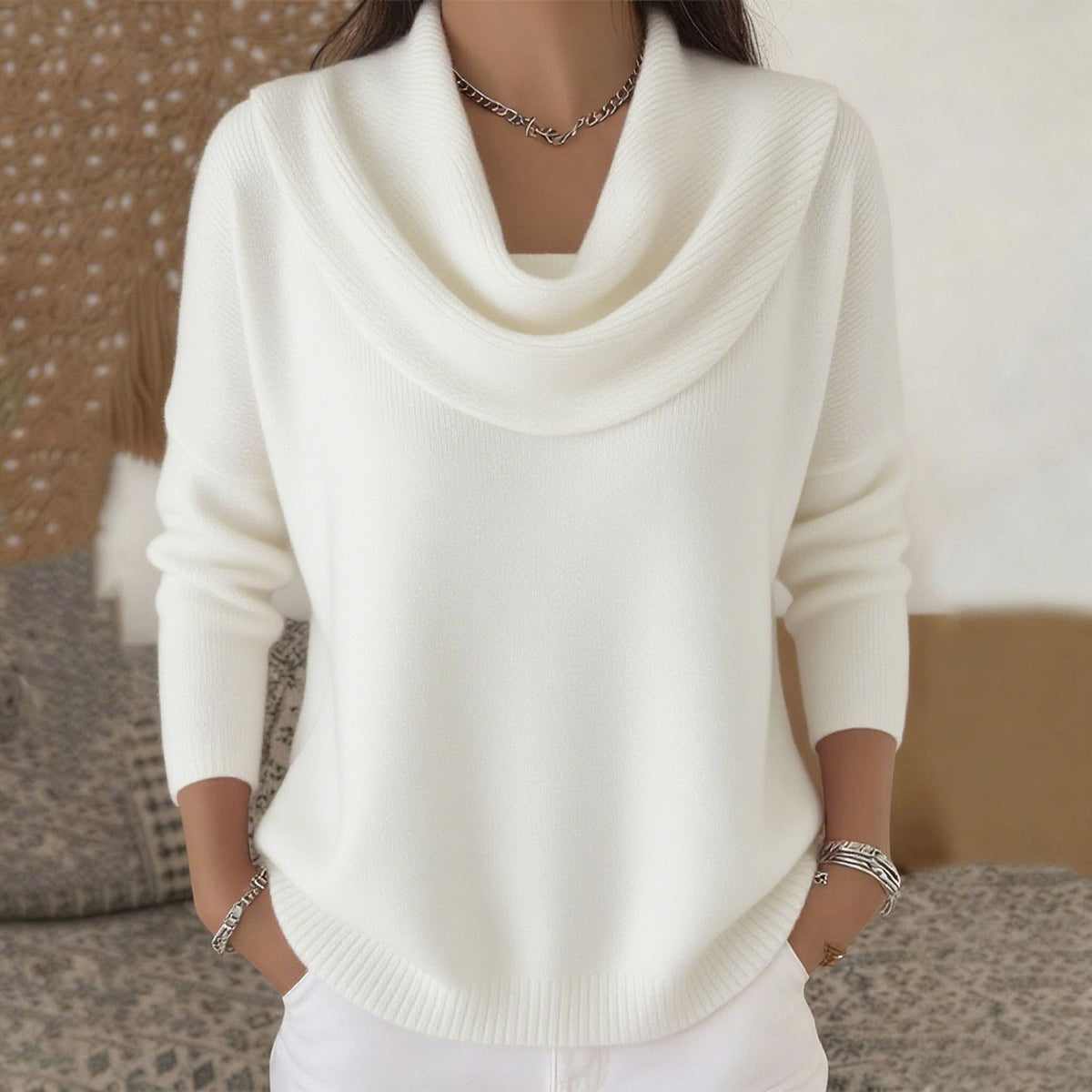 Juliette™ | Jersey de cuello drapeado