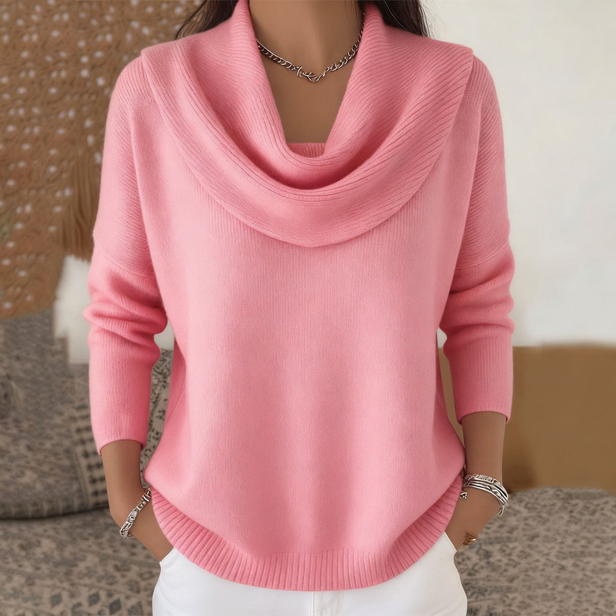 Juliette™ | Jersey de cuello drapeado
