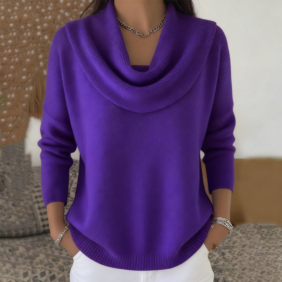 Juliette™ | Jersey de cuello drapeado