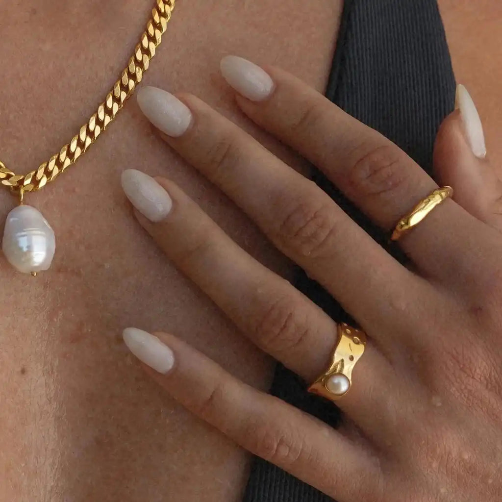 Anillo Vintage de Perla en Oro