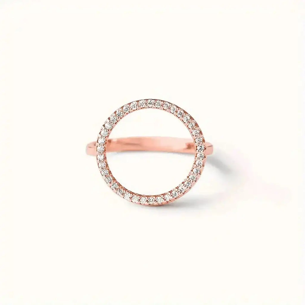 Anillo Redondo de Circonita Cúbica