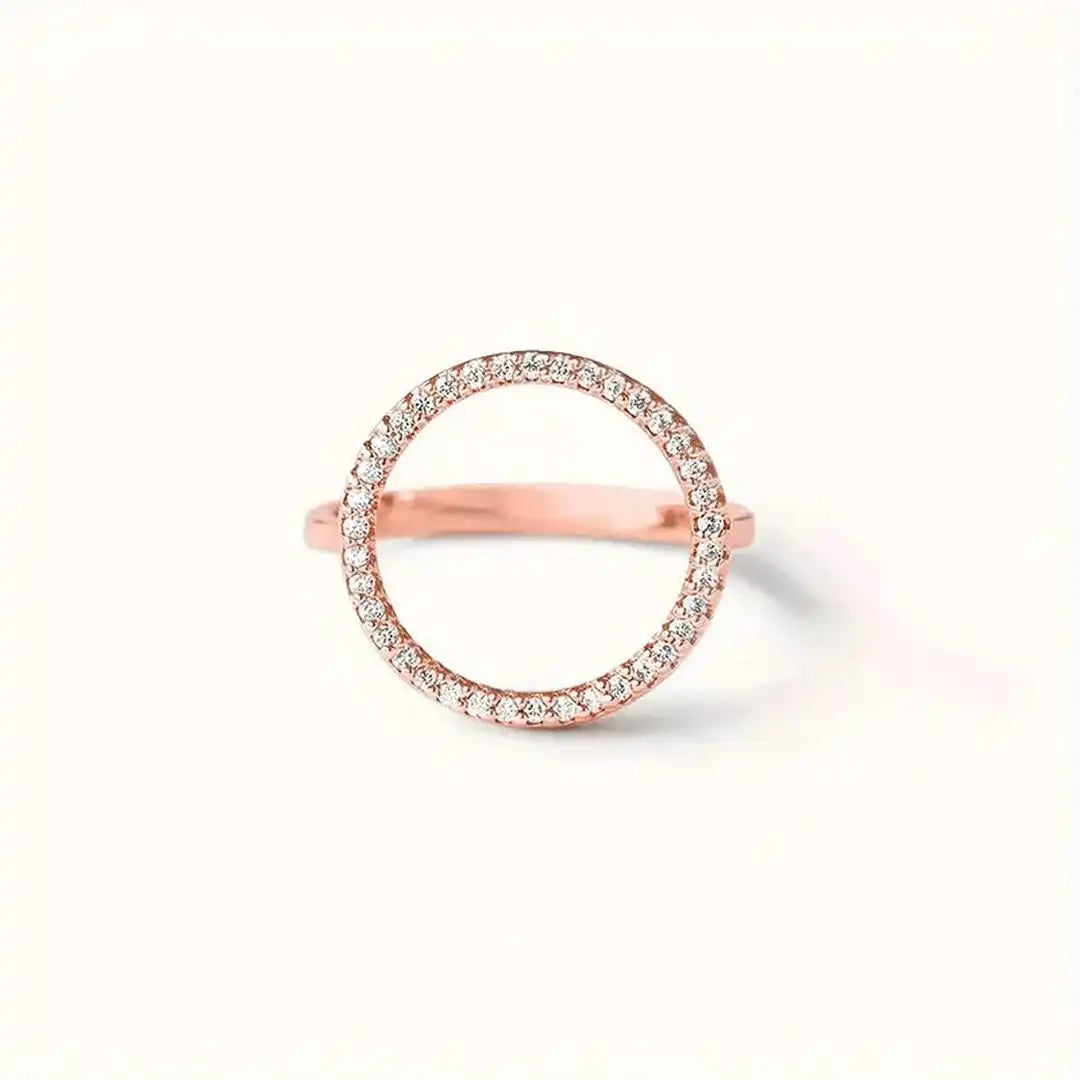 Anillo Redondo de Circonita Cúbica