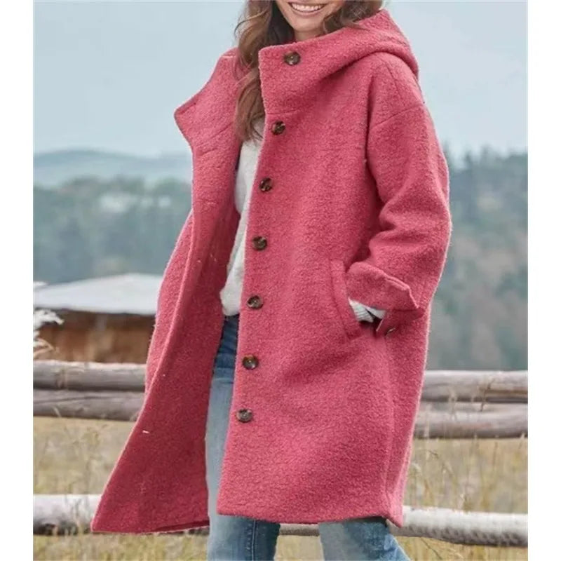 Rosamund | Abrigo Largo con Capucha
