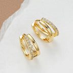 Aros Dorados de Circón Intemporales