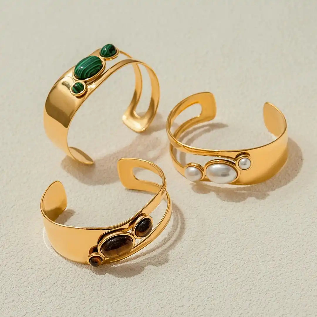 Pulsera Vintage de Ojo de Tigre en Oro