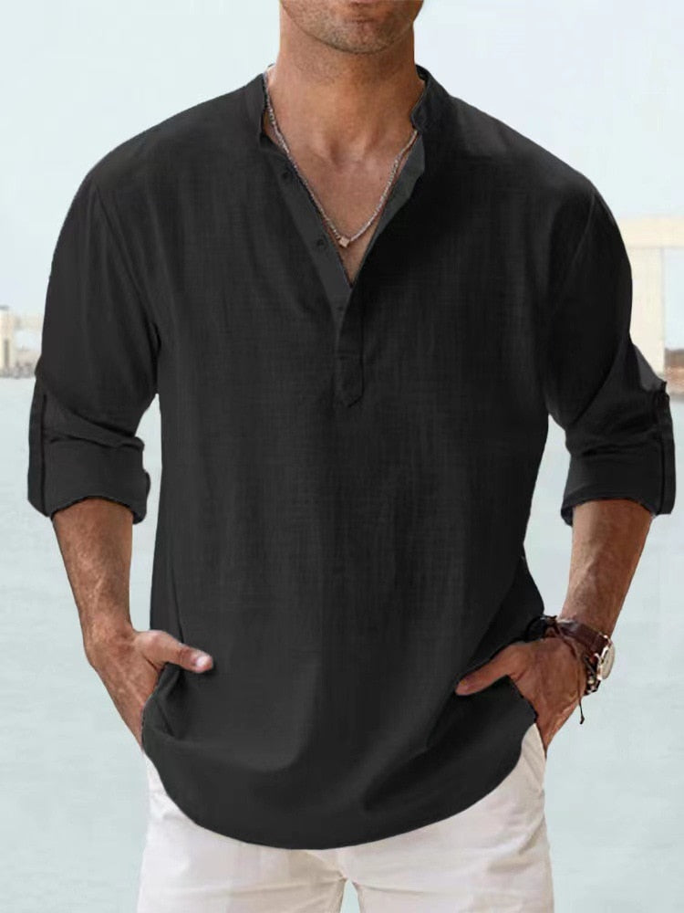 Camisa sin Cuello Arthur