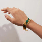 Pulsera Vintage de Ojo de Tigre en Oro
