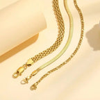 Conjunto de Pulseras Apilables con Perla Dorada