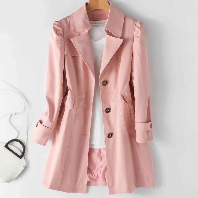 Constance | Trench Coat Ligero de Botonadura Sencilla