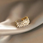 Anillo Vintage Ajustable de Perla y Circonita