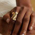 Anillo Exquisito de Cuentas en Oro