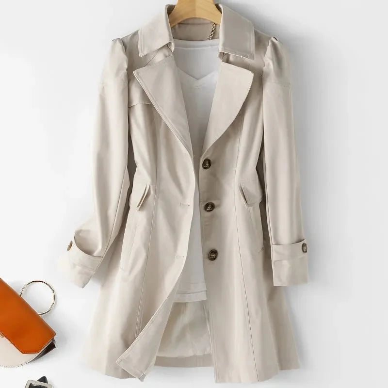Constance | Trench Coat Ligero de Botonadura Sencilla