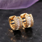 Aros Mini de Circonita Talla Baguette