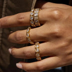Set Variado de Anillos de Circonita Baguette