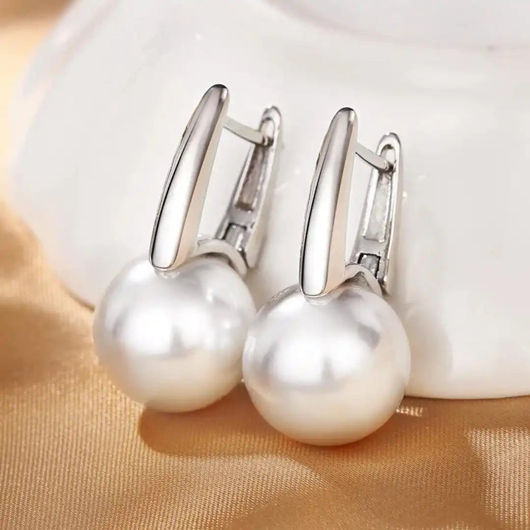Pendientes Vintage de Perla Dorada