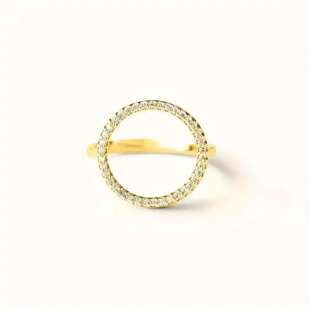 Anillo Redondo de Circonita Cúbica