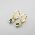 Pendientes Brillantes de Circón Verde
