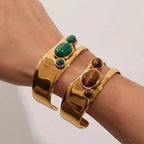 Pulsera Vintage de Ojo de Tigre en Oro