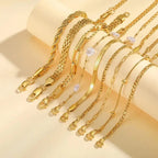 Conjunto de Pulseras Apilables con Perla Dorada