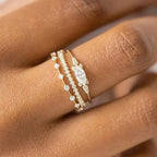 Conjunto de Anillos Dorados Mila