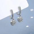 Pendientes Clásicos de Piedra en Oro Blanco