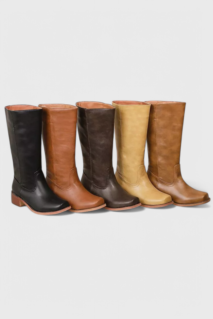 PIPPA | BOTAS ALTAS DE PIEL HASTA LA RODILLA PARA MUJER CON TACÓN