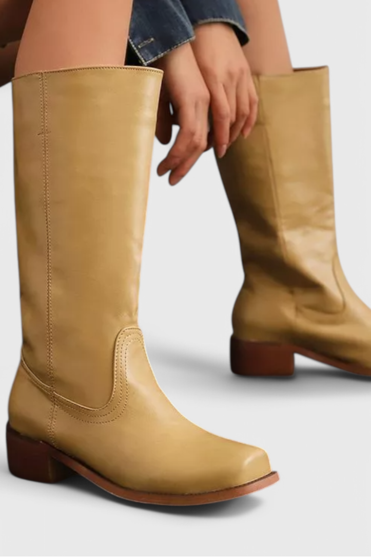 PIPPA | BOTAS ALTAS DE PIEL HASTA LA RODILLA PARA MUJER CON TACÓN
