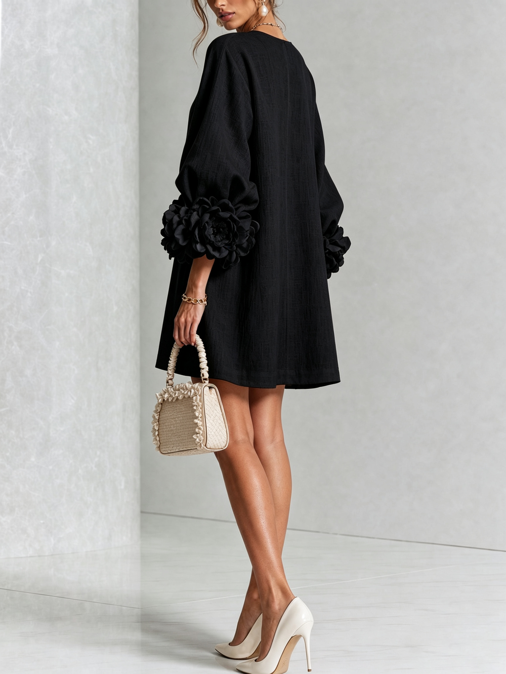 CELESTINE | MINIVESTIDO FLORAL CON BOTONES DELANTEROS