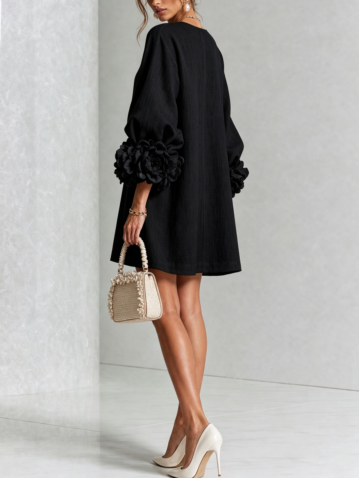 CELESTINE | MINIVESTIDO FLORAL CON BOTONES DELANTEROS