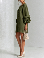 CELESTINE | MINIVESTIDO FLORAL CON BOTONES DELANTEROS