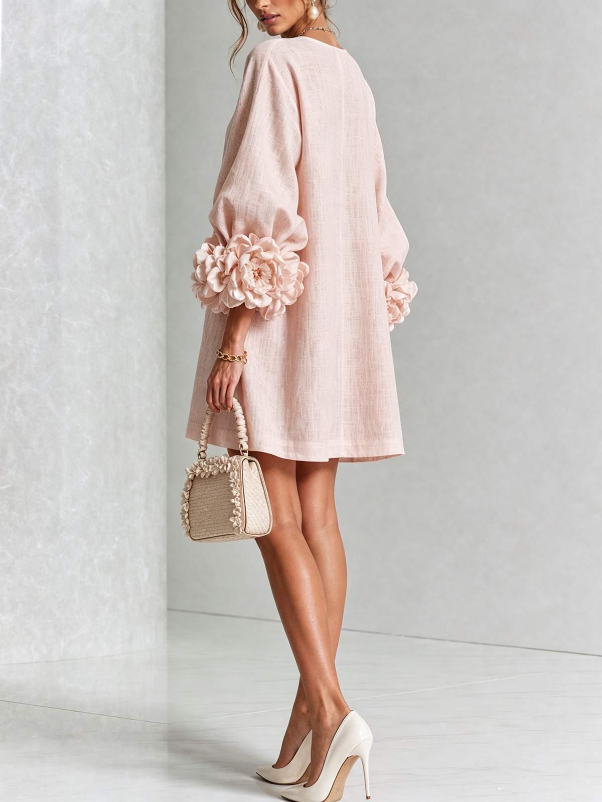 CELESTINE | MINIVESTIDO FLORAL CON BOTONES DELANTEROS