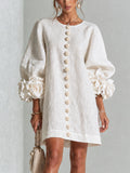 CELESTINE | MINIVESTIDO FLORAL CON BOTONES DELANTEROS