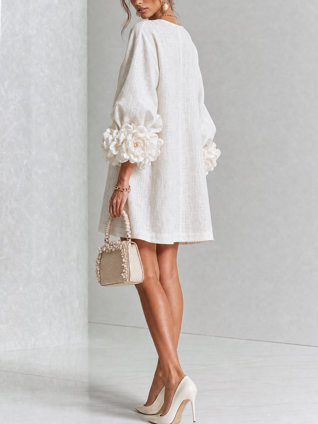 CELESTINE | MINIVESTIDO FLORAL CON BOTONES DELANTEROS