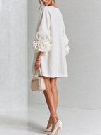 CELESTINE | MINIVESTIDO FLORAL CON BOTONES DELANTEROS