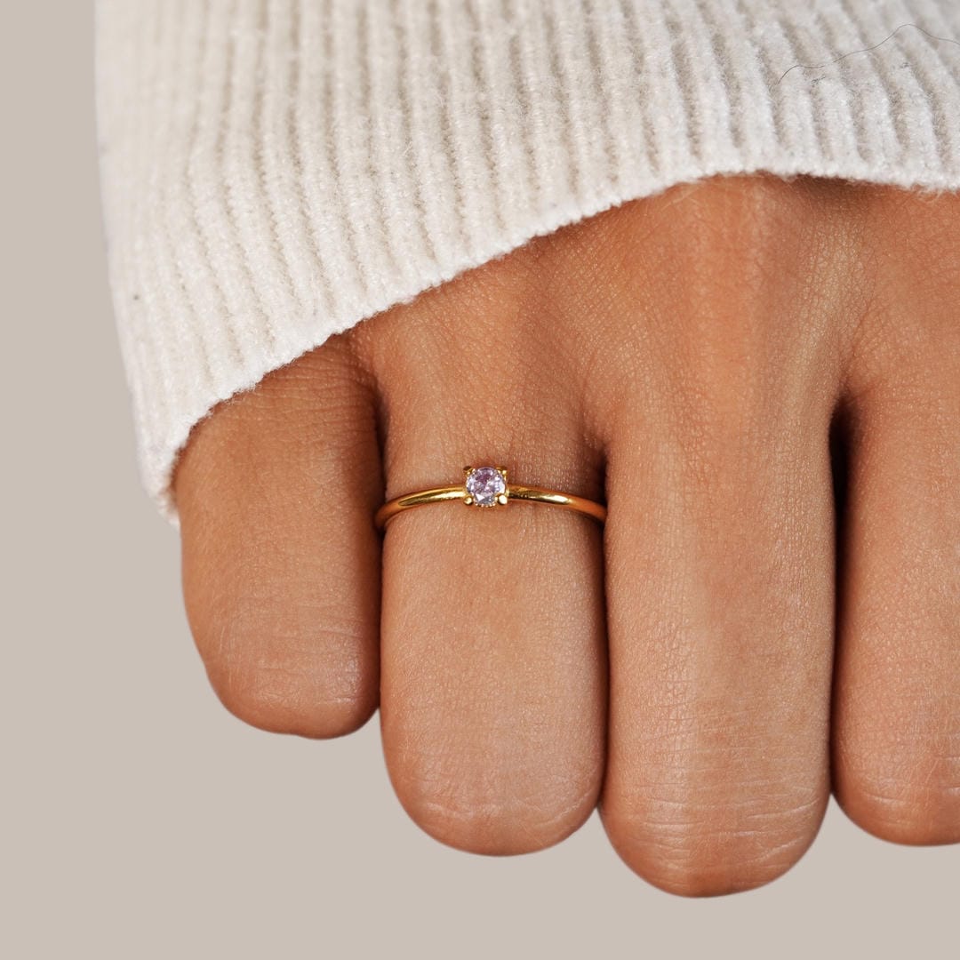 Anillos Únicos con Piedra del Mes de Nacimiento