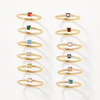 Anillos Únicos con Piedra del Mes de Nacimiento