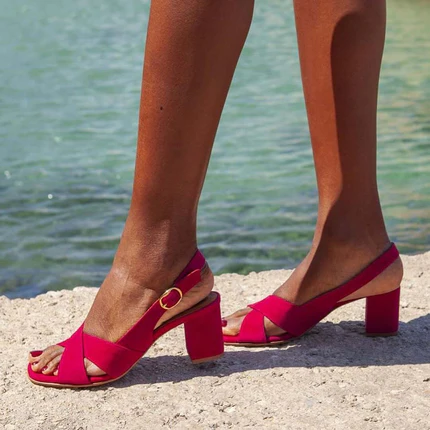 Sandalias de Tacón Ancho de Verano Céleste™