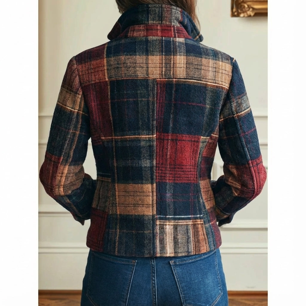 Chaqueta de cuadros clásica Nella™