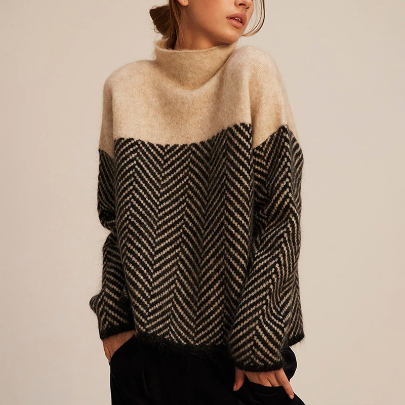 Isabelle | Jersey de Cuello Alto a la Moda