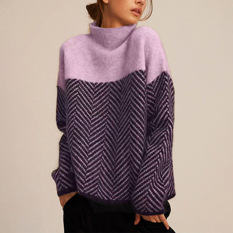 Isabelle | Jersey de Cuello Alto a la Moda