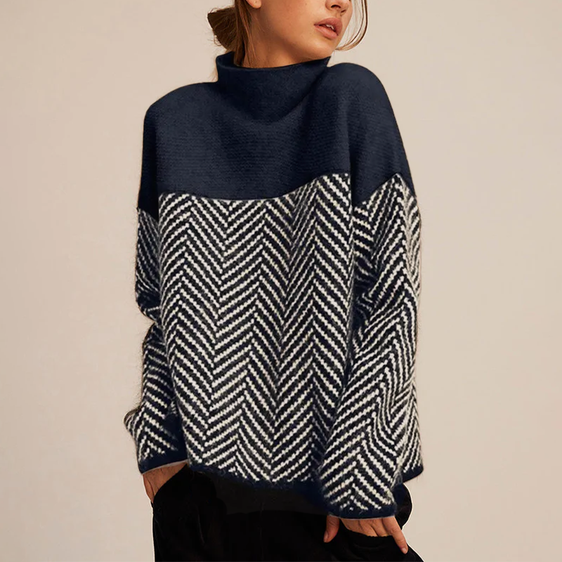 Isabelle | Jersey de Cuello Alto a la Moda