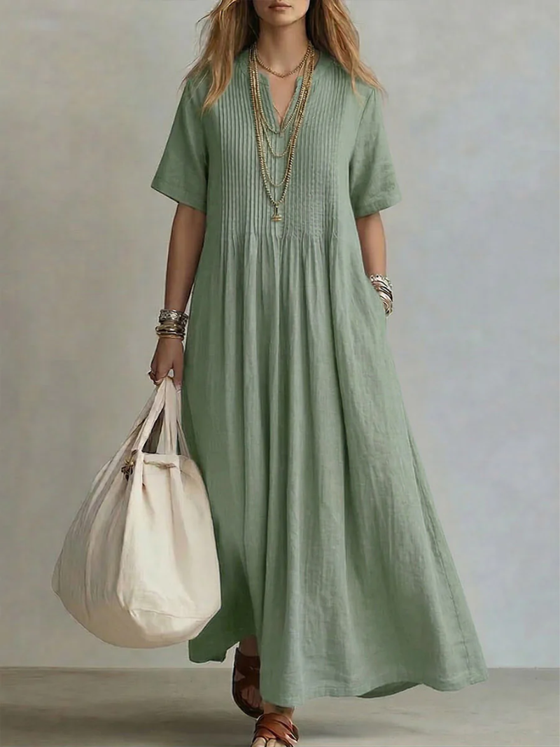 Lola | Vestido Maxi con Pliegues