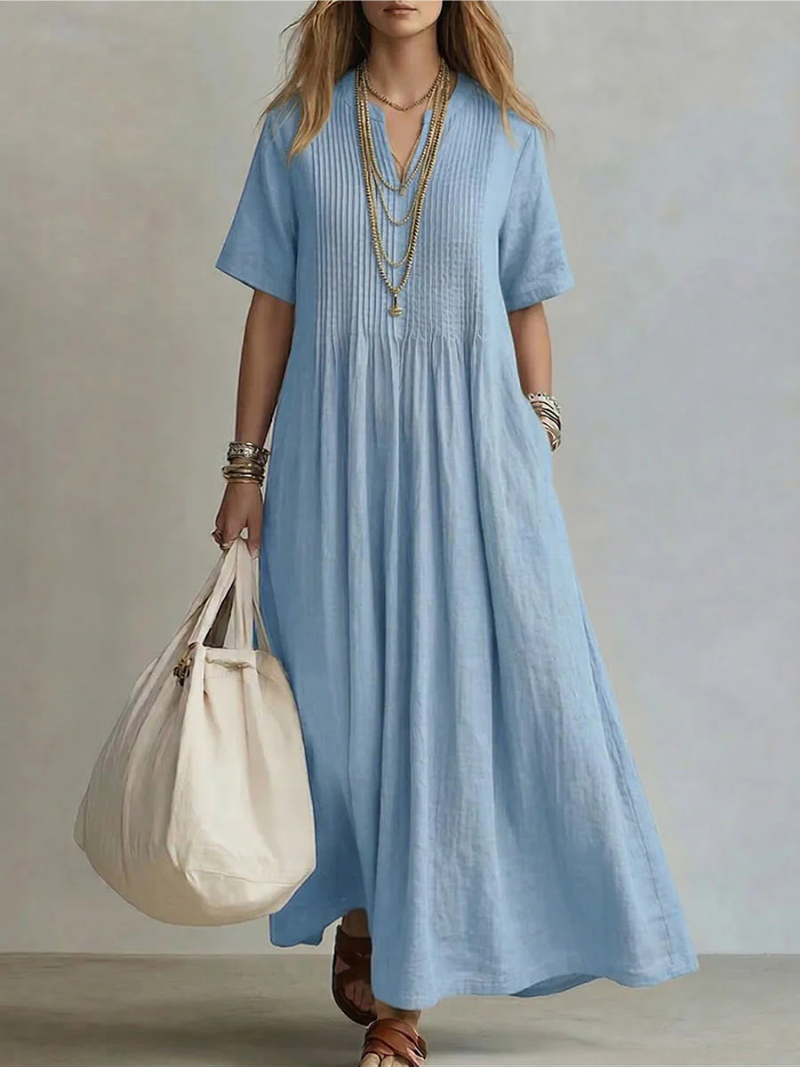 Lola | Vestido Maxi con Pliegues