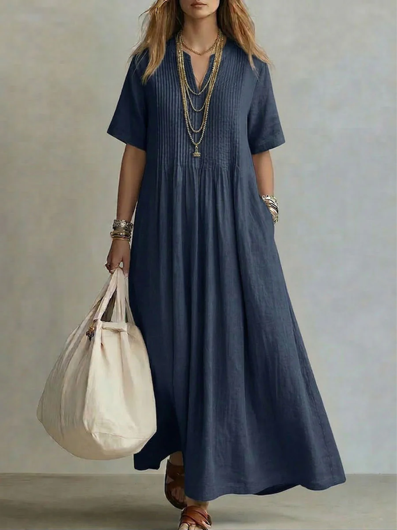 Lola | Vestido Maxi con Pliegues