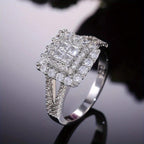 Anillo de Boda con Circonita de Corte Cuadrado