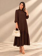 Tresa | Vestido Elegante de Otoño con Falda de Vuelo