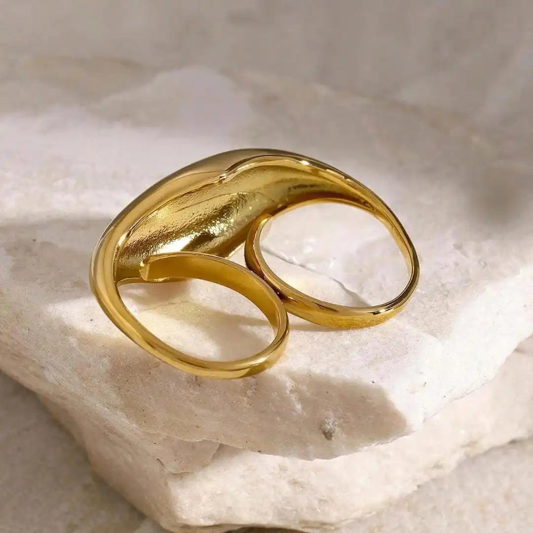 Anillo Doble Atemporal en Oro
