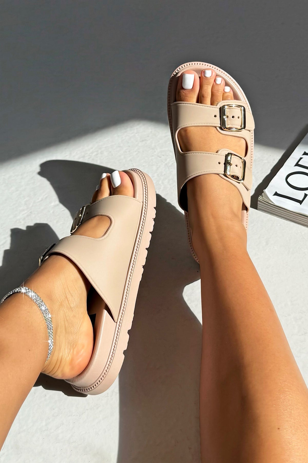 Sandalias Cómodas de Hebilla para el Día a Día Mocha