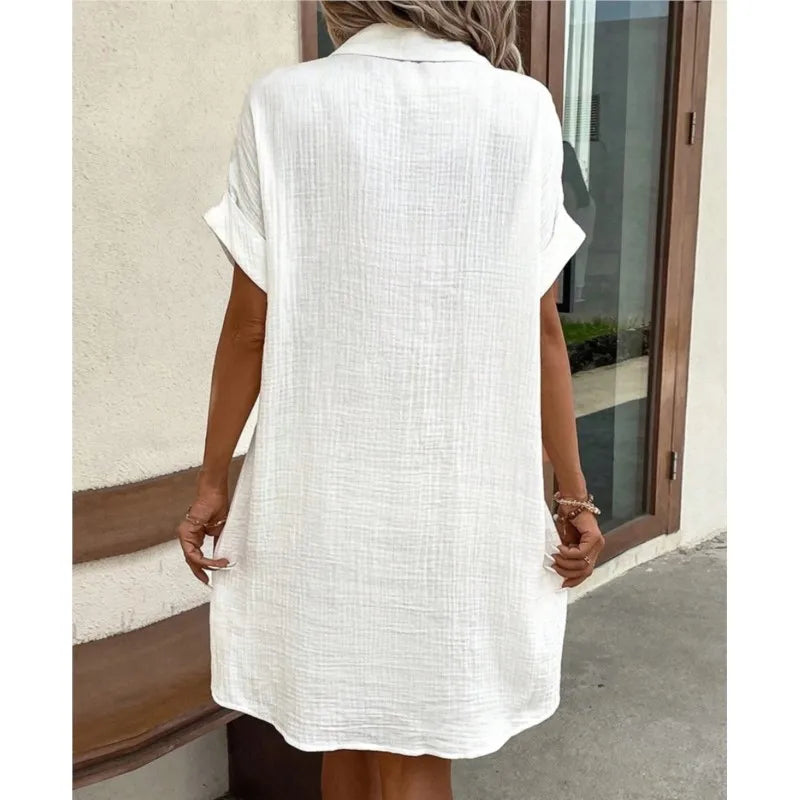 Marielle | Vestido de Lino Ligero con Botones