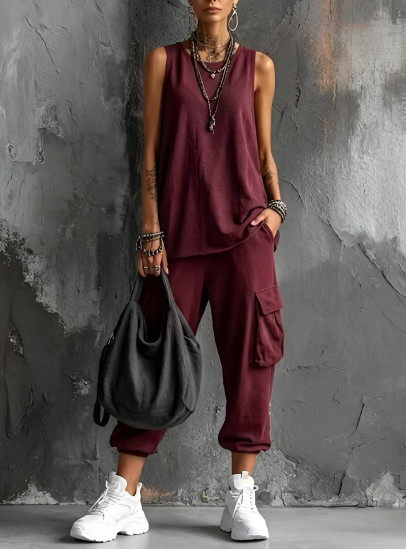 Fleur | Conjunto Informal Suave con Bolsillos